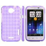 Checkered Cover HTC ONE X (Purple)